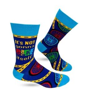 •Biker Mood: Handle It• Funny Novelty Crew Socks